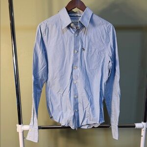 Y2K Abercrombie & Fitch Light Blue Casual Button-Down Shirt